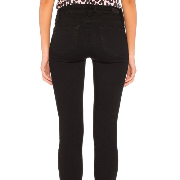 PAIGE Verdugo Crop in Black Overdye - Picture 2 of 11